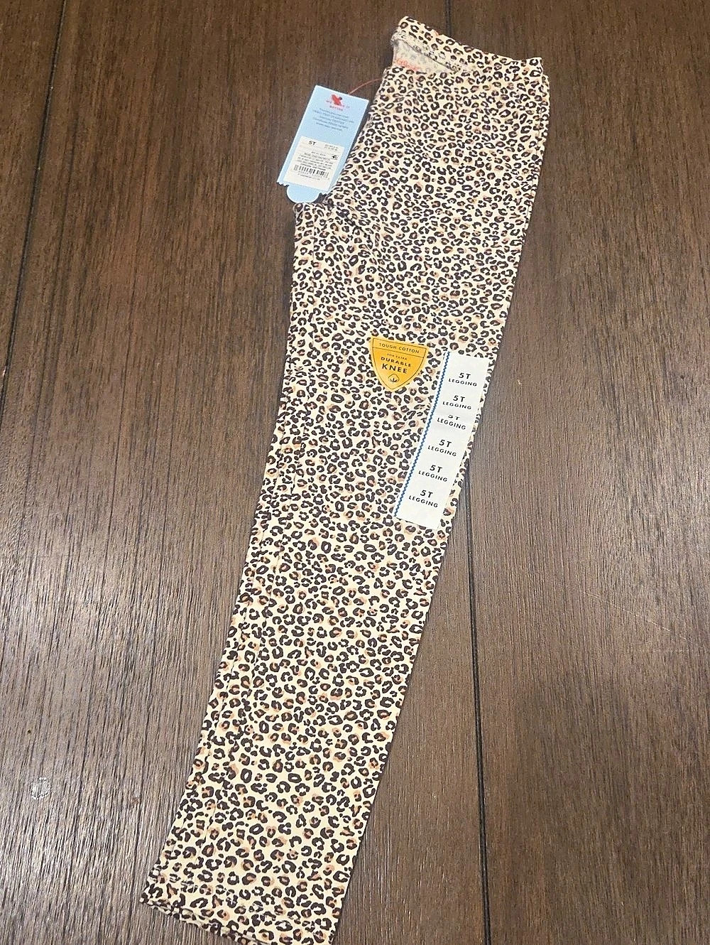 Cat & Jack Tough Cotton Durable Knee Legging Girls 5T Leopard